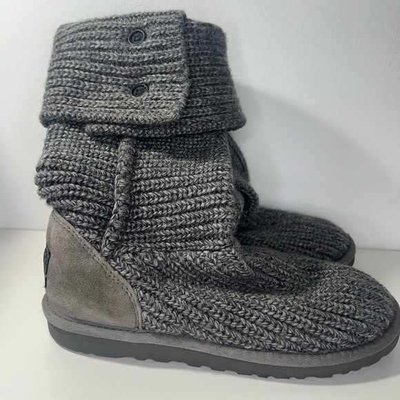 Ugg Australia Classic Cardy Y2K Adjustable Fold Over Knit Tall Boot - Picture 6 of 9